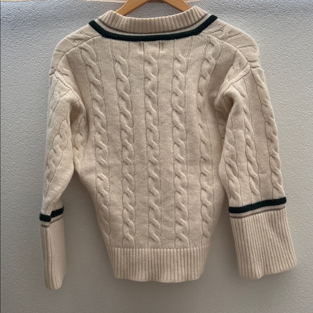 Loulou Studio Sipora Cable Knit Wool Cashmere Sweater Size S Cream - Picture 4 of 6